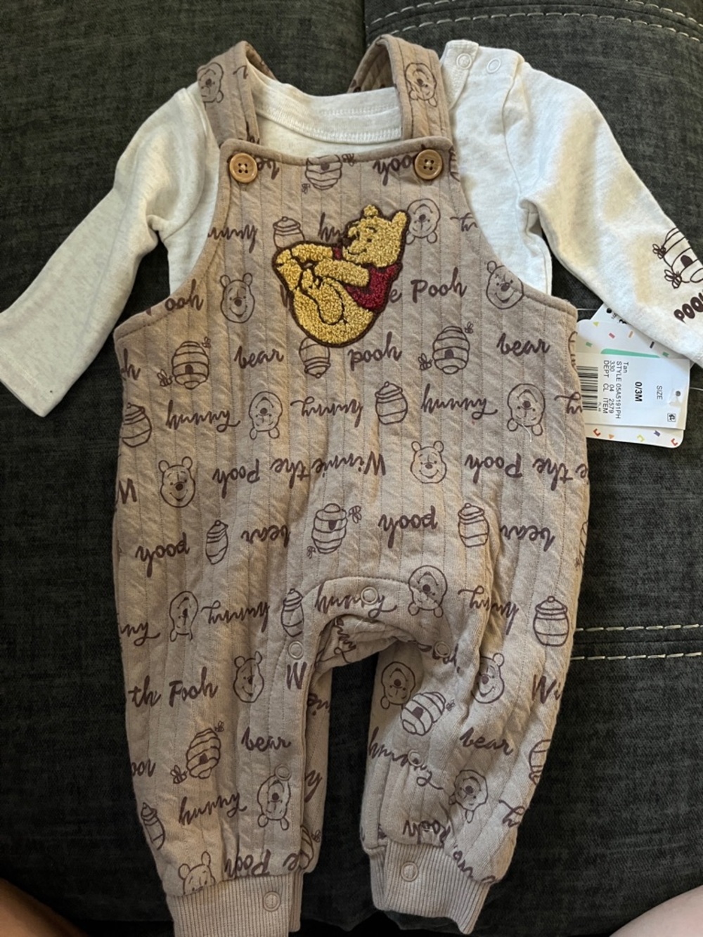 Disney Beige and White Winnie the Pooh Baby Matching Set